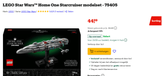LEGO Star Wars™ Home One Starcruiser modelset - 75405 voor €44,99 bij Bol.