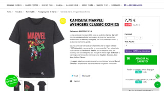 Camiseta Marvel Avengers Classic Comics por 7,79€
