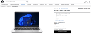 Notebook da HP, modelo ProBook 440 - R$ 4.774,70