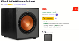 Klipsch R-100SW Subwoofer voor €319 bij bol.com