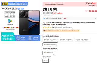 Xiaomi POCO F7 Ultra - 12GB/256GB voor €515,99 bij Aliexpress