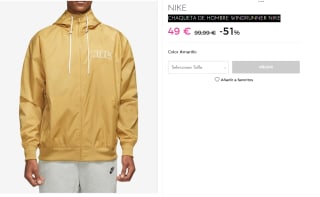 Chaqueta para Hombre Nike WINDRUNNER por 49€