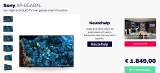 Sony Bravia XR-65A84L voor €1849 bij Smitsarnhem