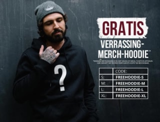 Gratis verrassingsmerch-hoodie bij bestelling bij Impericon