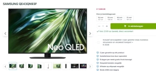 Samsung Neo QLED QN93F 43" Titanium, Zwart voor €1.048 bij Plasmavisie