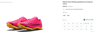 Nike Air Zoom Maxfly zapatillas de running con clavos por 99,99€