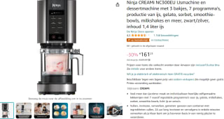 Ninja Creami NC300EU ijsmachine voor €163,23