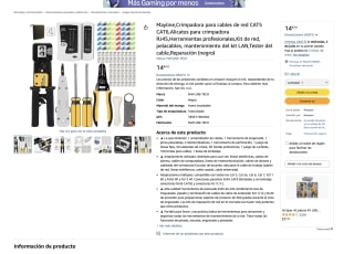 Mayline Crimpadora para cables de red con accesorios por solo 14,62€
