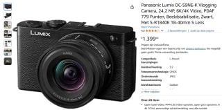 Panasonic Lumix S9 camera met 18-40 mm lens voor €1399 bij Amazon