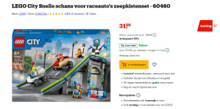 LEGO City Snelle schans voor raceauto's voor €31,99 bij Bol