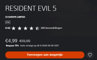 Resident Evil 5 Remastered voor €4,99 in de Playstation Store