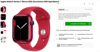 Apple Watch Series 7 45mm Rood (Rode Siliconenband) voor €369,95 bij Dutch-plaza