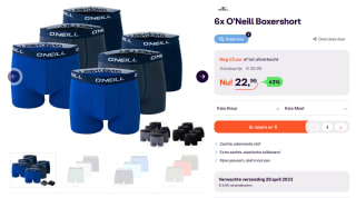 6x O'Neill Boxershort voor €22,95 bij iBOOD