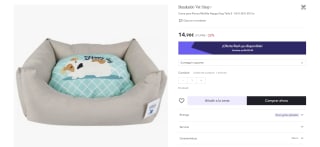 Cama para Perros Mullida Happy Dog Talla S por 11,18€