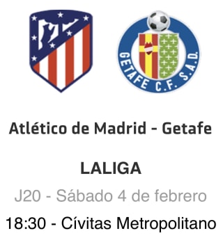 Partido Atlético-Getafe descuento entrada 35%