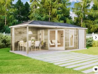 Abri de jardin pentagonal Liwa Avec Annexe à 4129€