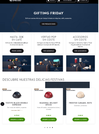 Código Ahorro hasta 50% Black Friday en NESPRESSO