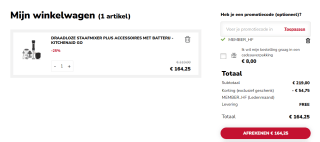 Kitchenaid staafmixer - Kitchenaid Go - Draagbare staafmixer met extra hakmolen en garde voor €164,25 dmv code