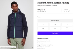 Chaqueta para Hombre Hackett Aston Martin Racing por 109€