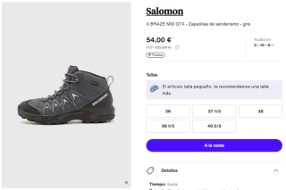 Zapatillas Salomon X Braze Mid con Goretex por 54€