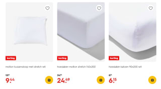 dekbedovertrekken en hoeslakens 30% korting bij de Hema