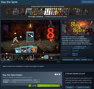 Slay the Spire voor €5,74 via Steam