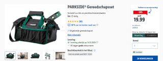 Parkside gereedschapsset Inclusief o.a. bits en precisieschroevendraaiers voor €19,99 in de Lidl webshop