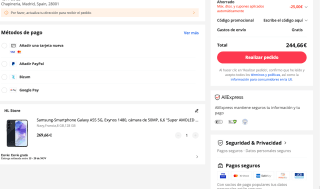 Samsung Galaxy A55 256GB por solo 244,66€