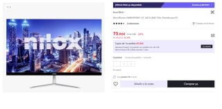 Monitor Nilox NXM24FHD01 24" LED FullHD 75Hz por 75.86€ (Cuenta Nueva 63.86€)