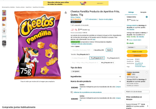 Cheetos Pandilla Queso 75g por solo 1,43€
