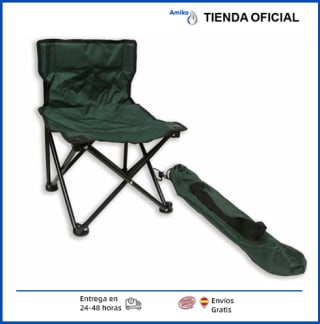 Silla portátil ultraligera plegable para acampar con bolsa por 15,05€