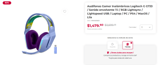 Audífonos Logitech G G733 por $1,480 | Office Depot