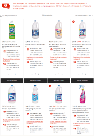 30% dto en productos de droguería y limpieza
