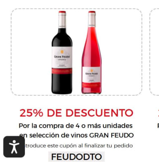 25% dto desde ECI Por la compra de 4 o más unidades en selección de vinos GRAN FEUDO