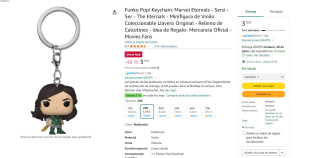 Llavero funko pop Keychain: Marvel Eternals - Sersi - Ser por tan sólo 3,10€