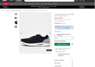 Zapatillas Under Armour HOVR Sonic 6 Hombre a tan solo 50,40€