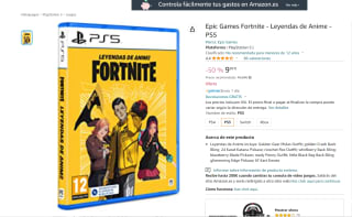 Videojuego para Ps5 Epic Games Fortnite - Leyendas de Anime -por 9,99€
