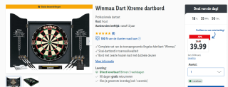 Winmau Dart Xtreme Professionele dartset voor €39,99 in de Lidl Webshop