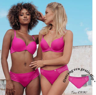 Gratis Iconic Basic slip bij aankoop Iconic Basic bh in de kleur Fuchsia bij Sapph