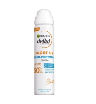 GARNIER DELIAL Bruma Facial Solar Muy Alta Protección FPS50+ Para Pieles Sensibles Hidrata Y Fija El Maquillaje 75 ml por 4,88€