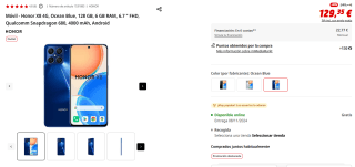 Móvil Honor X8 4G de 6GB/128GB por 129,35€