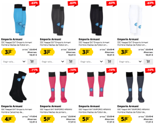 Rebajas hasta 85% descuento ropa deportiva SSC Nápoles