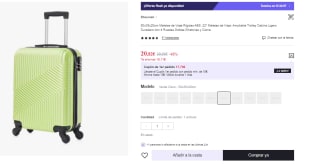 Maleta de Cabina 4 Ruedas de Viaje Semirigida 20.82€ (Cuenta Nueva 12.5€)