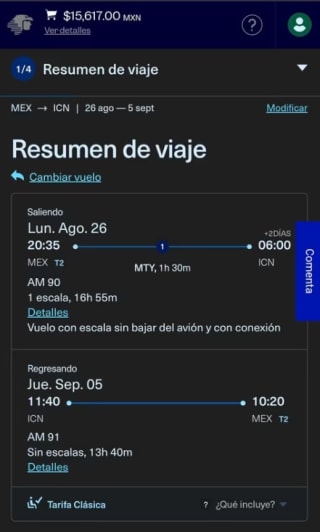 Vuelo CDMX a Seoul desde $15,617 en AeroMéxico (Incluye 2 maletas documentadas)