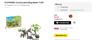 Playmobile Aanvulling dieren (71307) voor €14,24 bij Intertoys