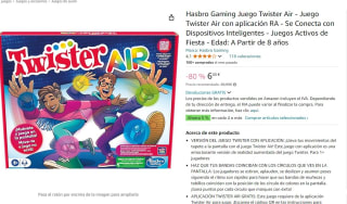 Hasbro Gaming Juego Twister Air por 6€
