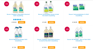 25% korting op Ecover duo verpakkingen bij BigGreenSmile