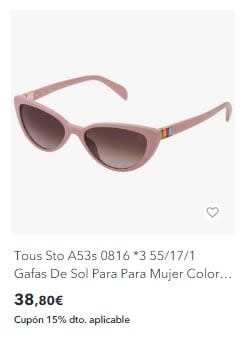 Recopilación de gafas de sol de la marca Tous descuentos de hasta 75%
