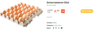 30 scharreleieren voor €2,99 bij Butlon