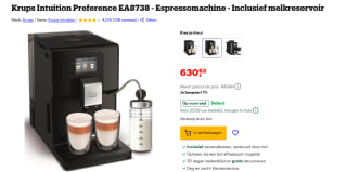 Krups Intuition Preference EA8738 - Espressomachine voor €630,63 bij Bol